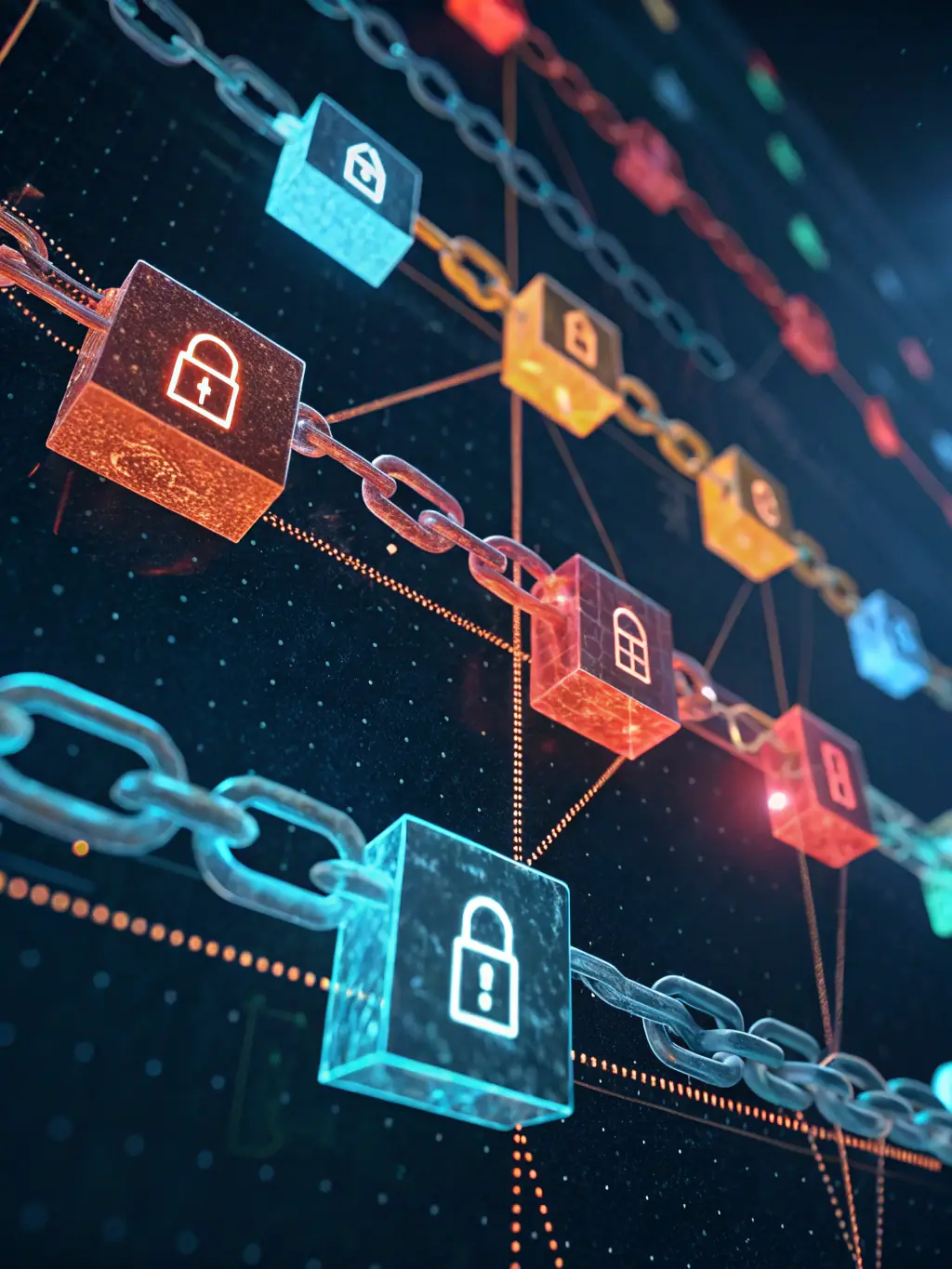 An abstract representation of blockchain technology, highlighting the security and transparency features of ShibariToken's underlying infrastructure.